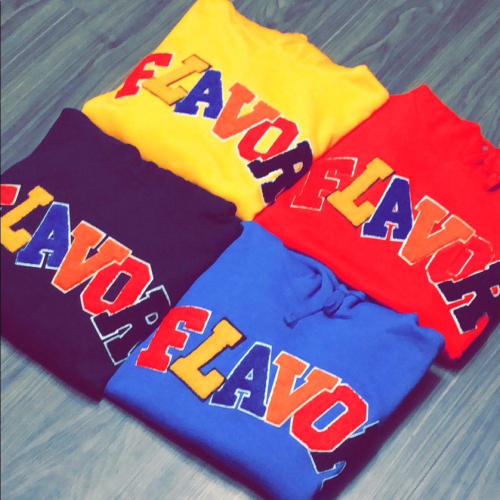 FLAVOR hoodies.